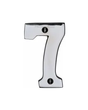 Heritage Brass Numeral 7 Face Fix 76mm (3") Polished Chrome finish