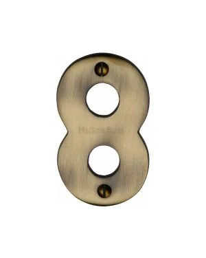 Heritage Brass Numeral 8 Face Fix 76mm (3) Antique finish