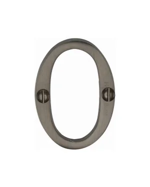 Heritage Brass Numeral 0 Face Fix 51mm (2") Matt Bronze finish