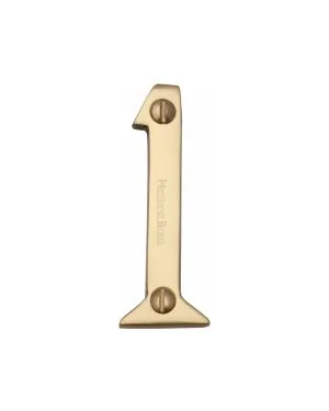 Heritage Brass Numeral 1 Face Fix 51mm (2") Polished Brass finish