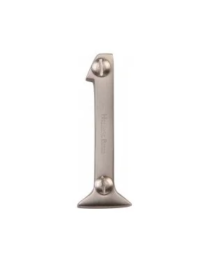Heritage Brass Numeral 1 Face Fix 51mm (2") Satin Nickel finish