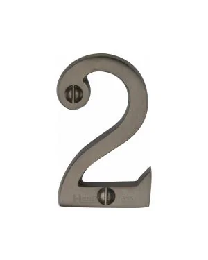 Heritage Brass Numeral 2 Face Fix 51mm (2") Matt Bronze finish