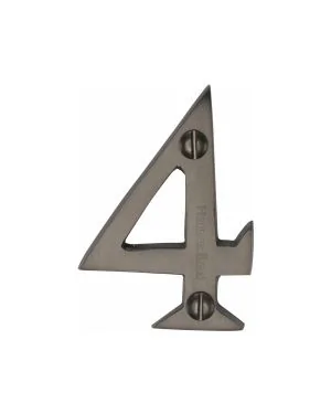 Heritage Brass Numeral 4 Face Fix 51mm (2") Matt Bronze finish