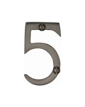 Heritage Brass Numeral 5 Face Fix 51mm (2") Matt Bronze finish
