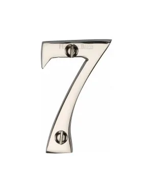 Heritage Brass Numeral 7 Face Fix 51mm (2") Polished Nickel finish