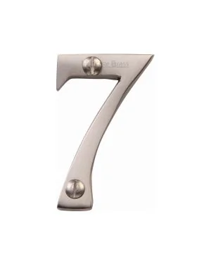 Heritage Brass Numeral 7 Face Fix 51mm (2") Satin Nickel finish