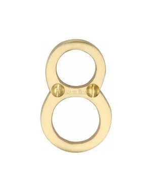 Heritage Brass Numeral 8 Face Fix 51mm (2") Satin Brass finish