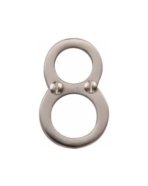Heritage Brass Numeral 8 Face Fix 51mm (2") Satin Nickel finish