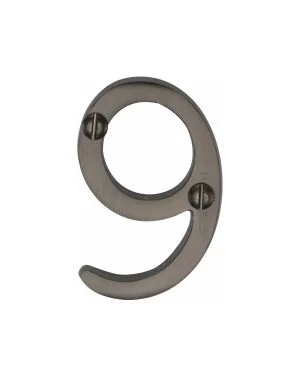 Heritage Brass Numeral 9 Face Fix 51mm (2") Matt Bronze finish