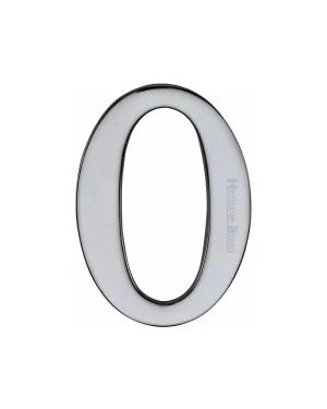 Heritage Brass Numeral 0 Self Adhesive 51mm (2") Polished Chrome finish