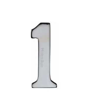 Heritage Brass Numeral 1 Self Adhesive 51mm (2") Polished Chrome finish