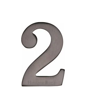 Heritage Brass Numeral 2 Self Adhesive 51mm (2") Matt Bronze finish