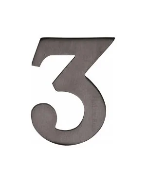 Heritage Brass Numeral 3 Self Adhesive 51mm (2") Matt Bronze finish