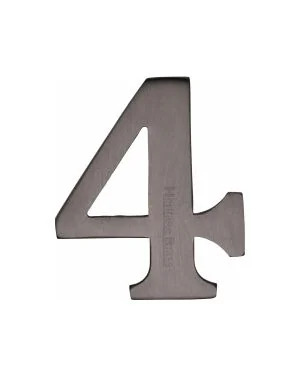 Heritage Brass Numeral 4 Self Adhesive 51mm (2") Matt Bronze finish