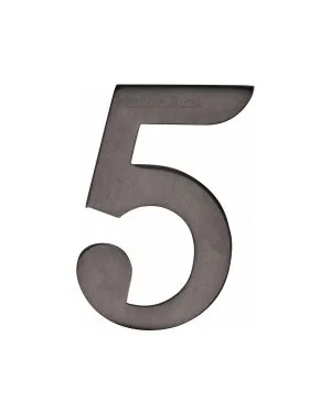 Heritage Brass Numeral 5 Self Adhesive 51mm (2") Matt Bronze finish