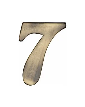 Heritage Brass Numeral 7 Self Adhesive 51mm (2") Antique finish