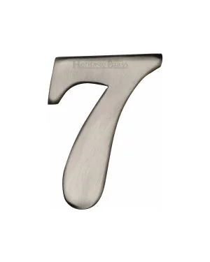 Heritage Brass Numeral 7 Self Adhesive 51mm (2") Satin Nickel finish