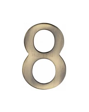 Heritage Brass Numeral 8 Self Adhesive 51mm (2") Antique finish