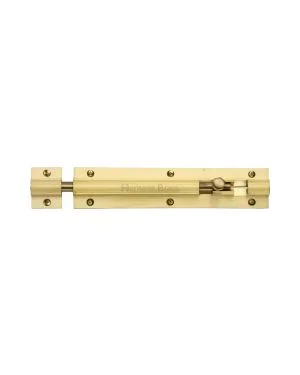 Heritage Brass Door Bolt Straight 6 x 1.25 Satin Brass finish