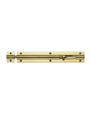 Heritage Brass Door Bolt Straight 8" x 1.25" Polished Brass finish