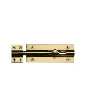 Heritage Brass Door Bolt Straight 4 x 1.5 Polished Brass finish