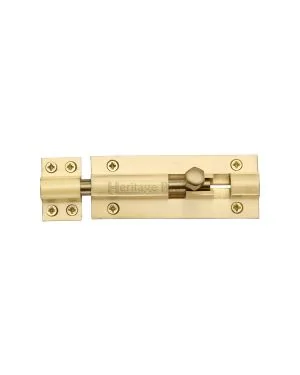 Heritage Brass Door Bolt Straight 4 x 1.5 Satin Brass finish