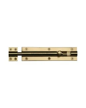 Heritage Brass Door Bolt Straight 6 x 1.5 Polished Brass finish