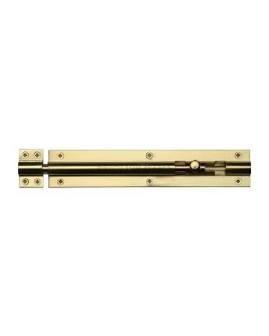 Heritage Brass Door Bolt Straight 8 x 1.5 Polished Brass finish