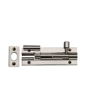 Heritage Brass Door Bolt Necked 4 x 1.25 Polished Nickel finish