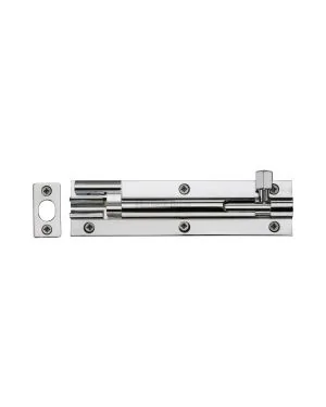 Heritage Brass Door Bolt Necked 6 x 1.5 Polished Chrome finish