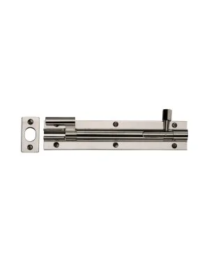 Heritage Brass Door Bolt Necked 6 x 1.5 Polished Nickel finish