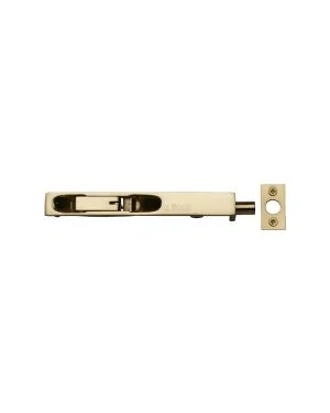 Heritage Brass Door Bolt Flush Fitting 6" x .3/4" Polished Brass finish
