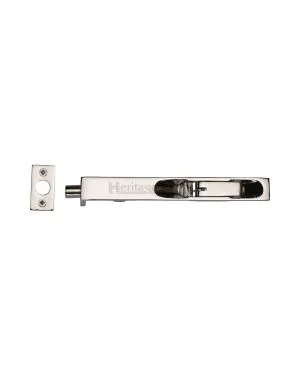 Heritage Brass Door Bolt Flush Fitting 8" x .3/4" Polished Nickel finish