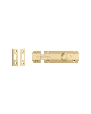 Heritage Brass Door Bolt Flat 4" Satin Brass finish
