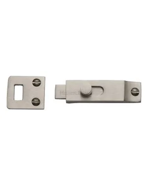 Heritage Brass Slide Bolt Satin Nickel finish