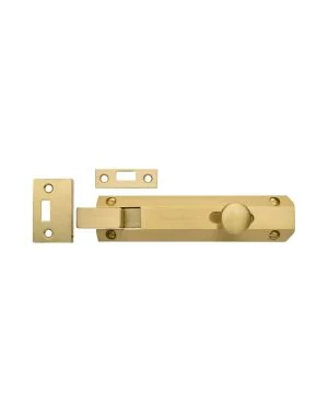 Heritage Brass Door Bolt Necked Flat 6 Satin Brass finish