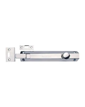 Heritage Brass Door Bolt Necked Flat 8 Polished Chrome finish