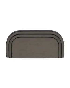 Heritage Brass Drawer Pull Bauhaus Design 76mm CTC Matt Bronze Finish