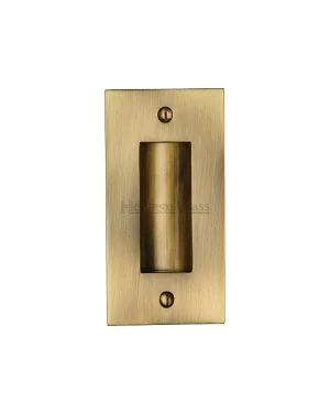 Heritage Brass Flush Pull 4" Antique finish