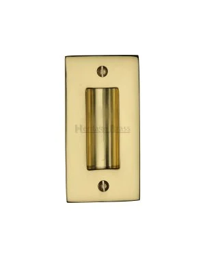 Heritage Brass Flush Pull 4" Polished Brass finish