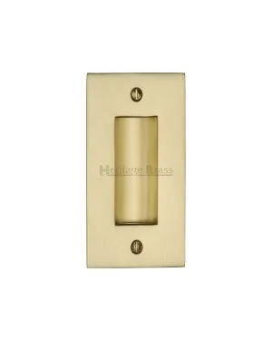 Flush Pull Handle 4" Satin Brass finish