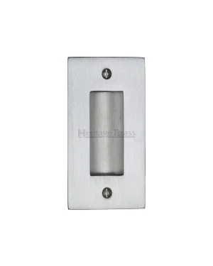 Heritage Brass Flush Pull 4" Satin Chrome finish