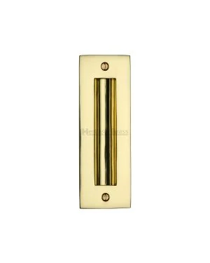 Heritage Brass Flush Pull 6" Polished Brass finish