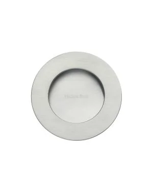 Round Flush Pull Satin Chrome finish