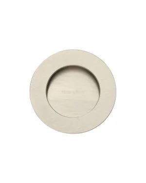 Round Flush Pull Satin Nickel finish