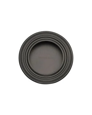 Round Reeded Flush Pull Matt Bronze finish