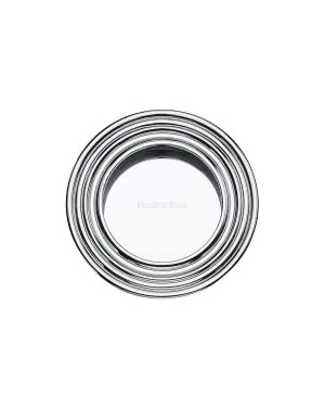 Round Reeded Flush Pull Polished Chrome finish