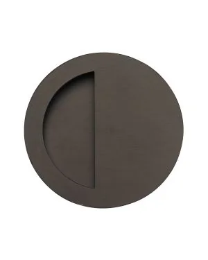 Round Half Moon Flush Pull Matt Bronze finish