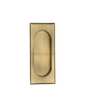 Flush Pull Handle 105mm Antique Finish