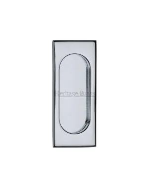 Flush Pull Handle 105mm Polished Chrome Finish